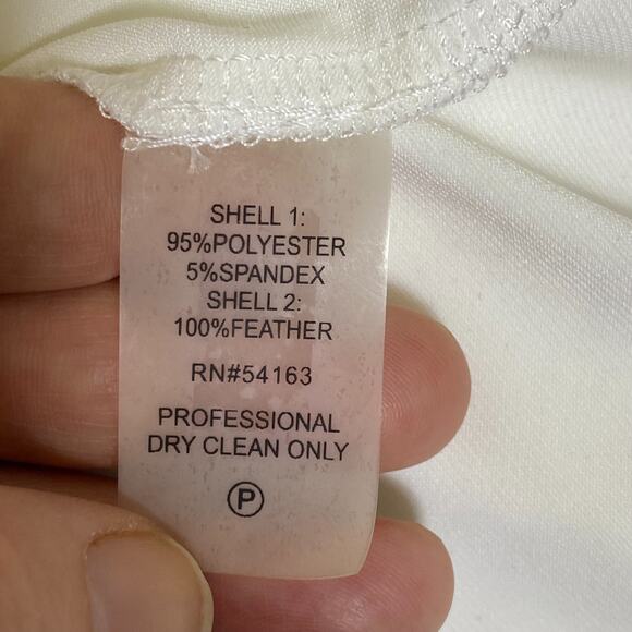 Calvin Klein Womens Genuine Feather Trim Cardigan Size L Angelcore Fairy Y2K - Picture 5 of 8